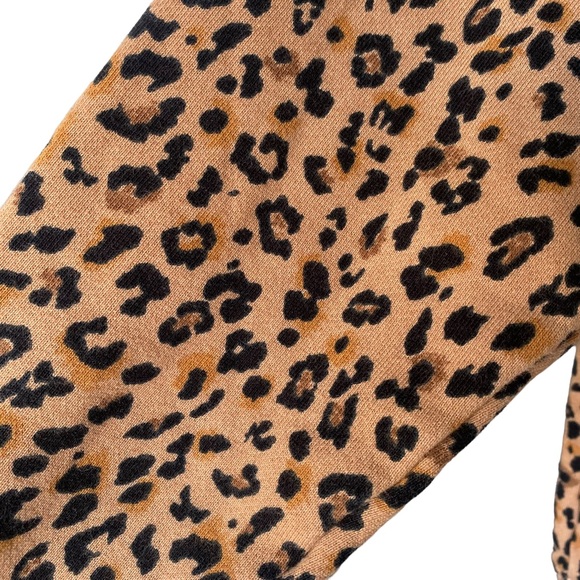 J. Crew Leopard Crew Neck Sweatshirt Small - Picture 8 of 10